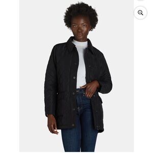 Time and Tru Black Quilted Barn Coat